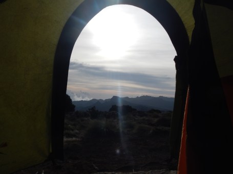 The view of Mt Meru from my tent.